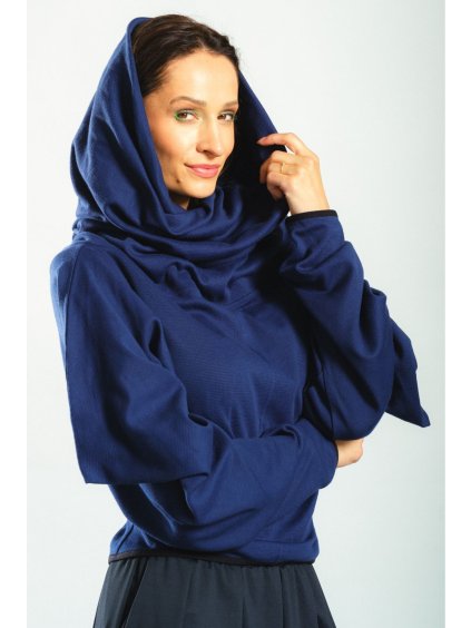 Modrá mikina s kapucí Pelion – nanoSPACE by LADA (Velikost S/M)