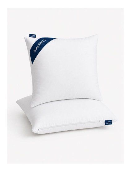 2 pack anti allergy pillow 40 x 40 cm non quilted zippered