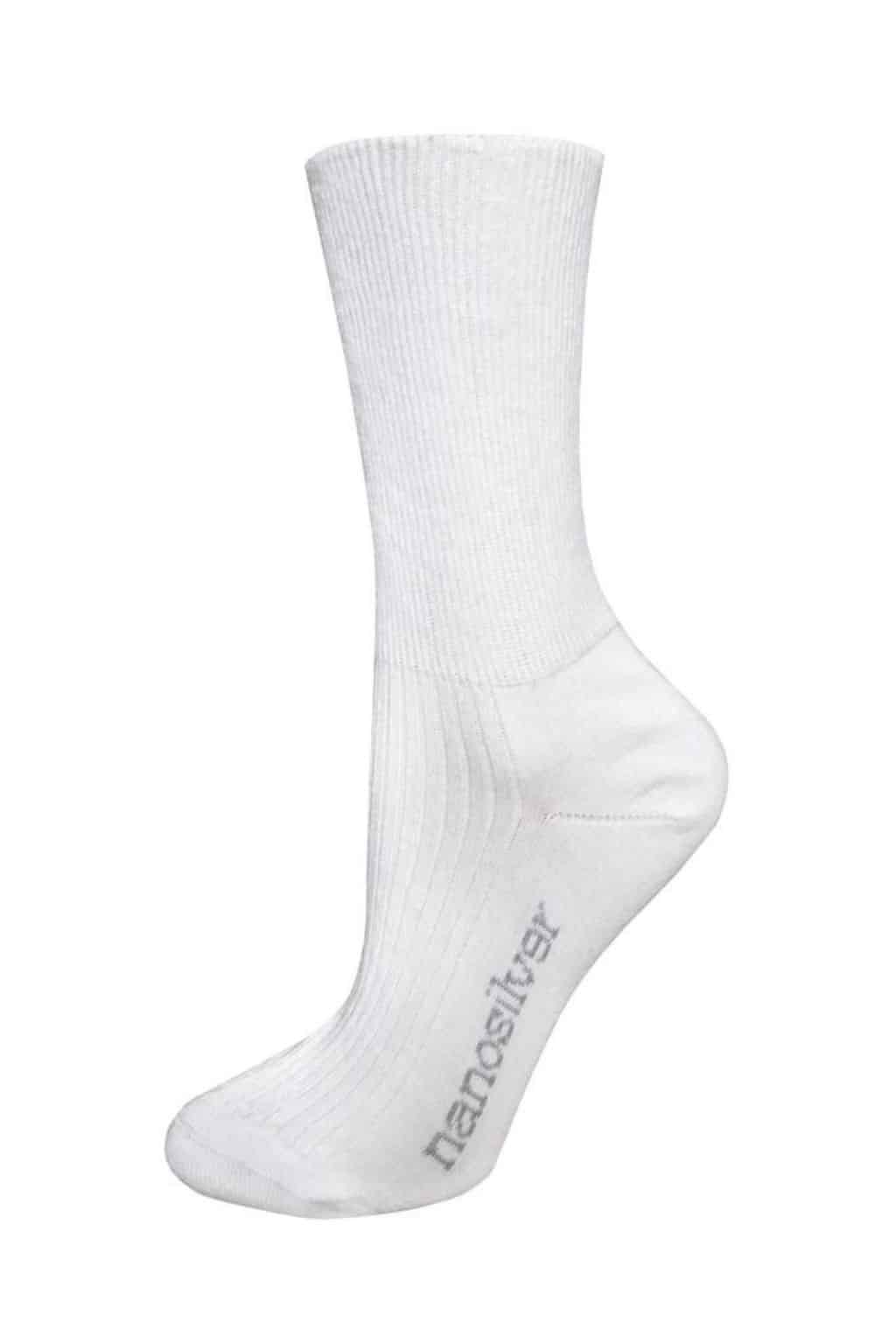Health Socks White with silver