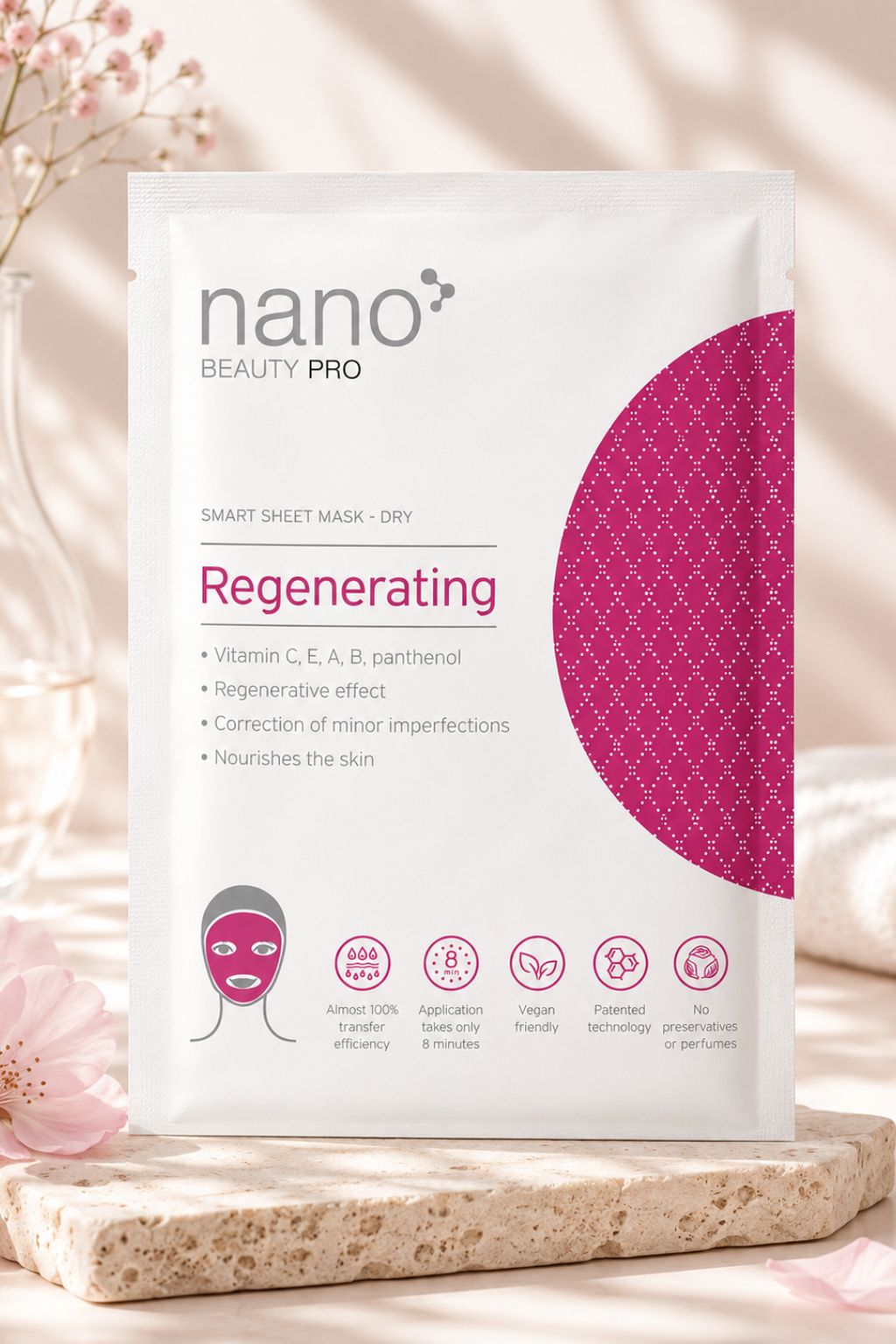 Vitamin C Rejuvenating Dry Sheet Nanofiber Face Mask nanoBeauty