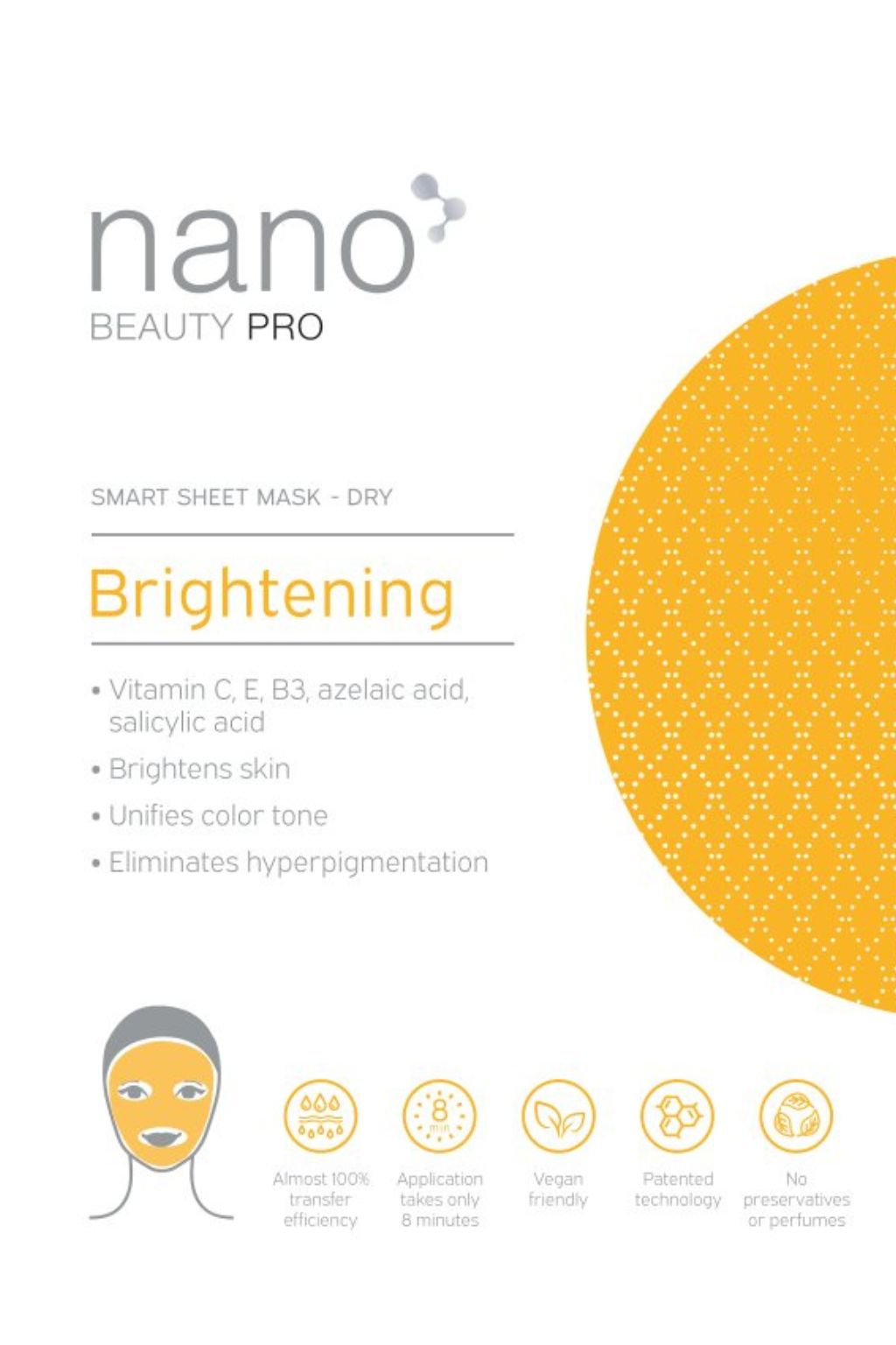 Brightening Dry Sheet Nanofiber Face Mask nanoBeauty