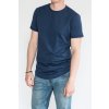 Modré minimalistické pánské tričko LUKAS - nanoSPACE by LADA (Velikost L)