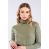 Khaki Lightweight Asymmetrical Turtleneck nanoSPACE by LADA