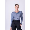 Light Blue Women's Long Sleeve Cowl Neck Blouse Elvin – nanoSPACE by LADA