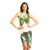 Thira Monstera Green Halter-Neck Dress – nanoSPACE by LADA
