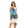 Thira Monstera Blue Halter-Neck Dress – nanoSPACE by LADA