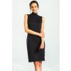 Černé krátké rolákové šaty Elafiti – nanoSPACE by LADA (Velikost XXL)