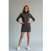 Černé melé minišaty Myra – nanoSPACE by LADA (Velikost XXL)