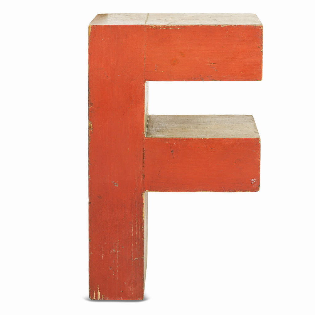 Dřevěné písmeno "F"