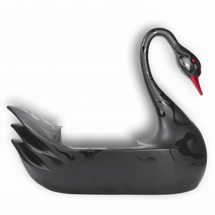 Black carousel swan by Maria Makeeva