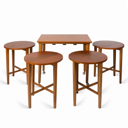 Table and Folding Stools