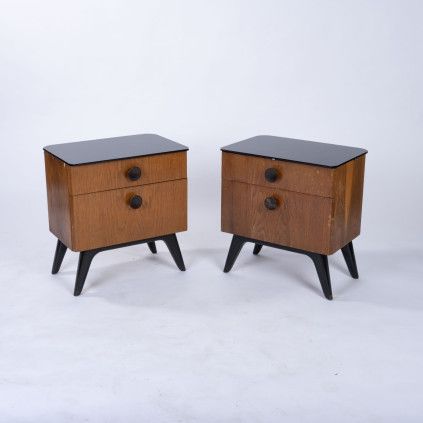 Bedside Table with Black Opaxite Top