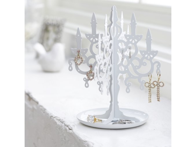 29660 3 stojanek na sperky yamazaki chandelier 6494 bily