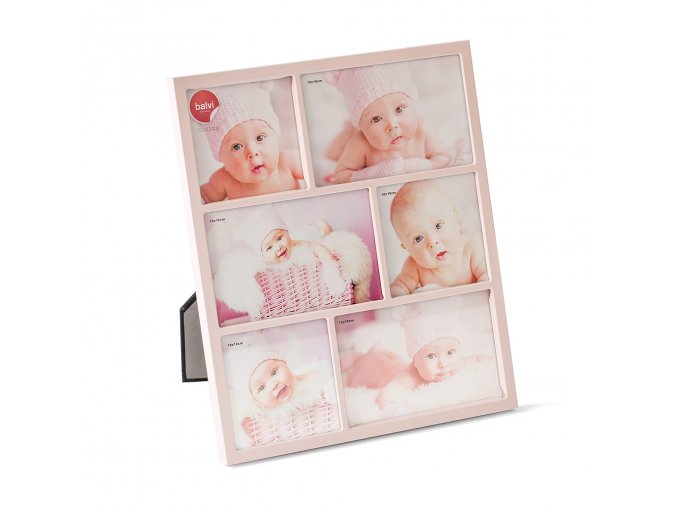 33428 4 fotoramecek balvi petit 26191 formaty 10x10cm 3x 10x15cm 3x ruzovy