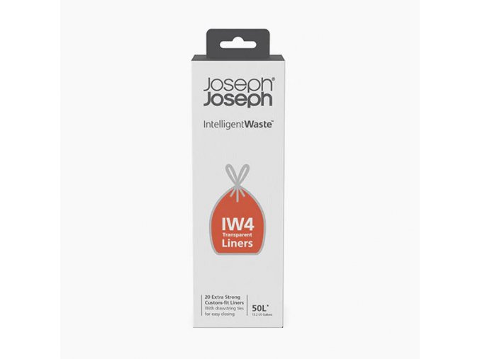 37955 2 sacky na odpadky joseph joseph iw4 transparent 50l 20ks 30033