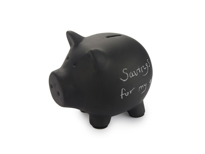 Popisovatelná kasička BALVI Oink 25533, černá