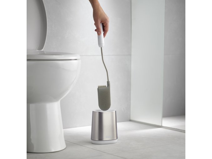 34376 1 wc stetka silikonova joseph joseph flex lite steel 70561 12 3 x 8 7 x v 42 2 cm bila nerez