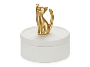 jewellery box kitten golden porcelain 27436 (1)