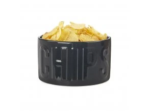 37695 snack tray chips black ceramic 27661