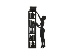 bookmark the library black nylon plastic 27930