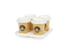 coffee cup set take away brown porcelain 27833