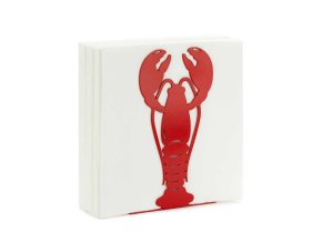 napkin holder lobster red metal 28084