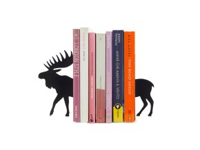 bookend moose black metal 28126