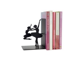 bookend ballerina black metal 28127