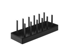 Nastavitelný organizér na pokličky a pánve YAMAZAKI Tower 1362, černý