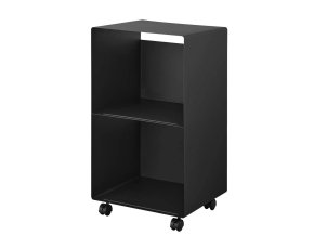 Pojízdné poličky na LP desky YAMAZAKI Tower 10230, černý