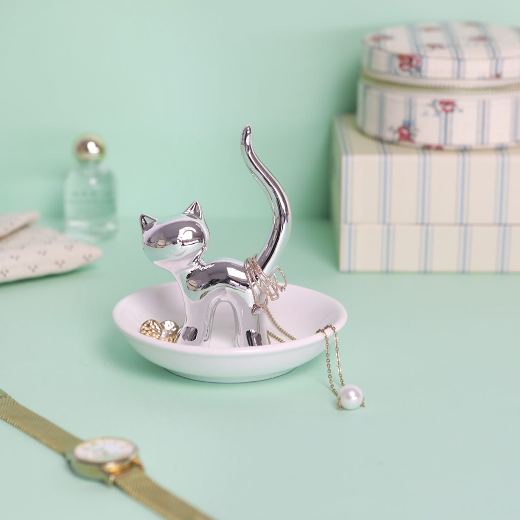 Porcelánový stojánek na prstýnky Kočka 26104 BALVI