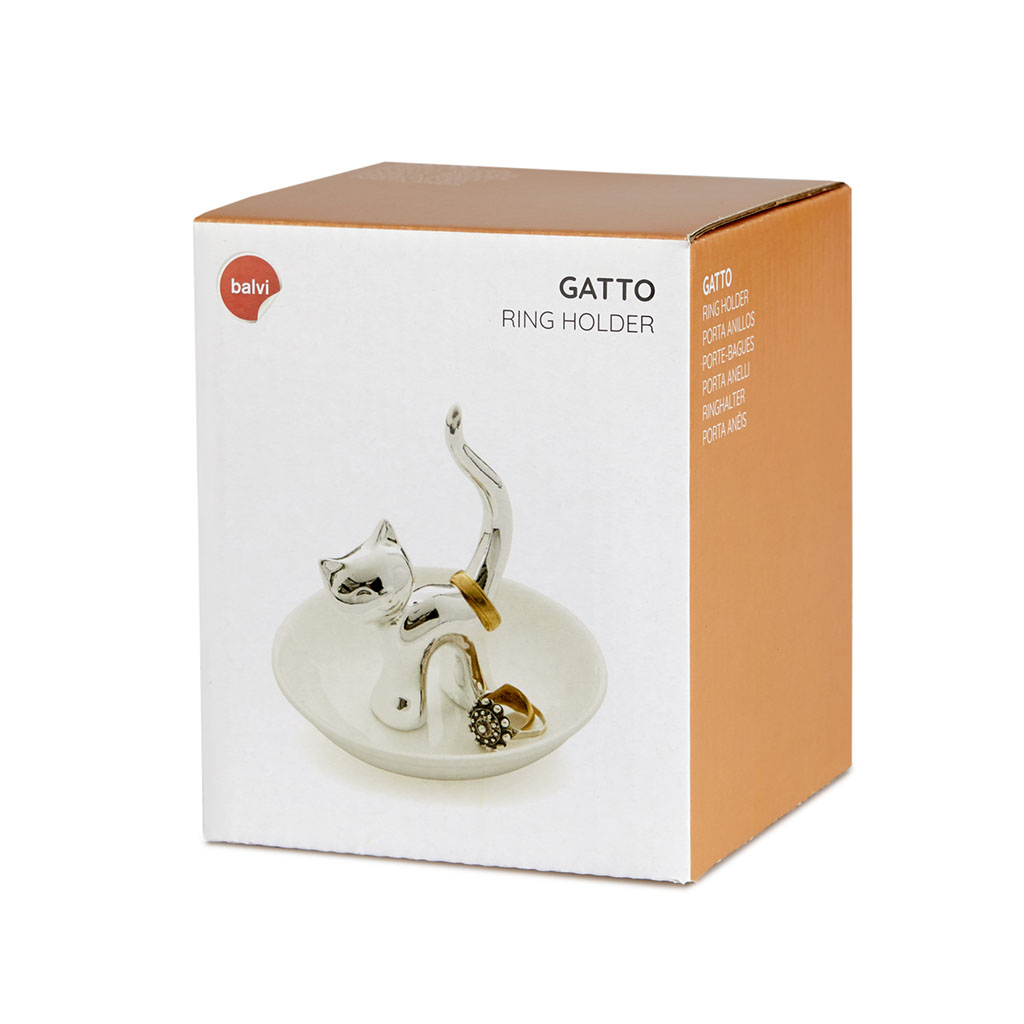 Porcelánový stojánek na prstýnky Kočka 26104 BALVI