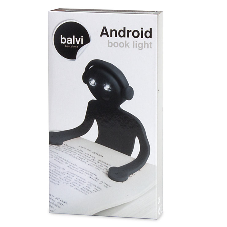 Knižní lampička Android 25932, černá BALVI