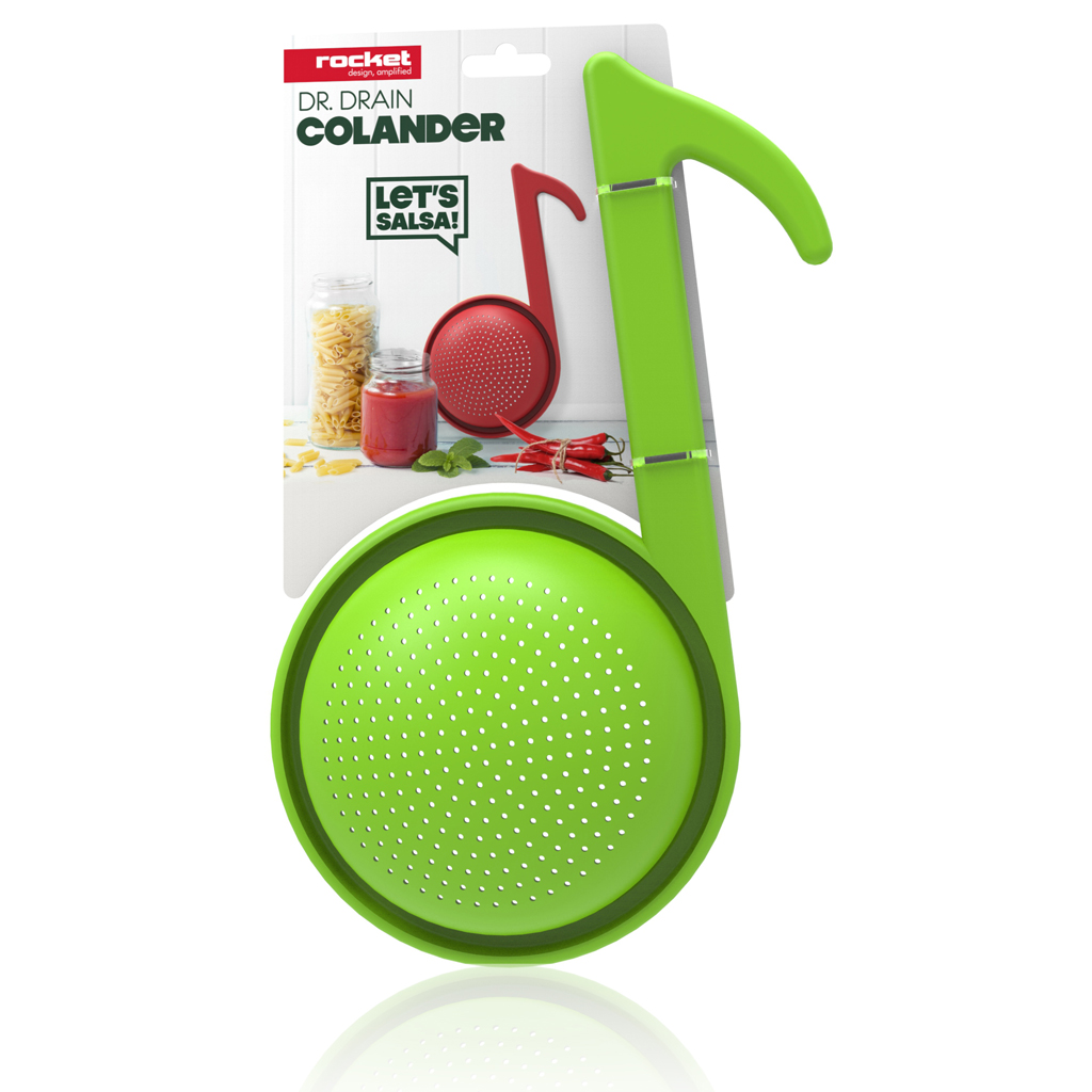 Cedník ROCKET DESIGN Dr.Drain, zelený ROCKET