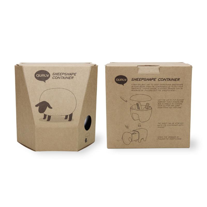Dóza se zásuvkou SheepShape Container 10227, bílá/průhledná QUALY DESIGN