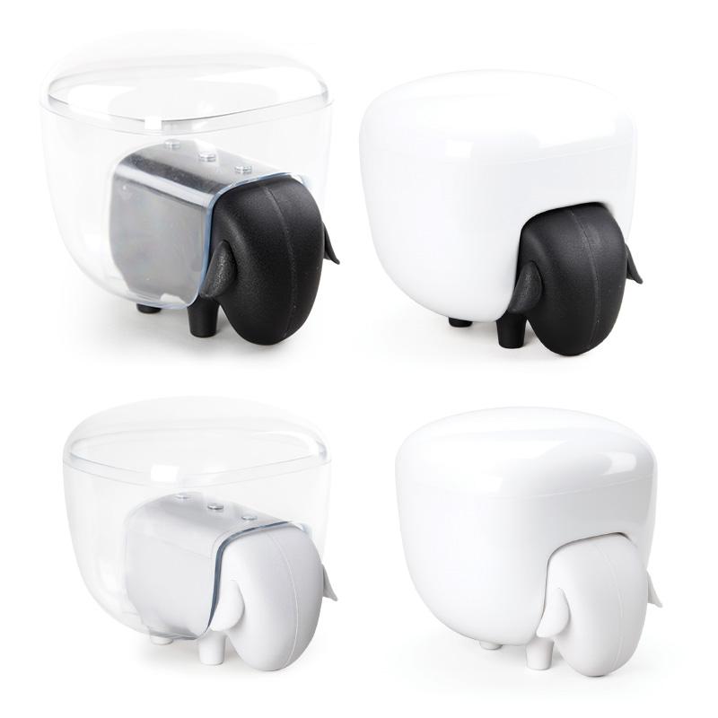 Dóza se zásuvkou SheepShape Container 10227, bílá/průhledná QUALY DESIGN