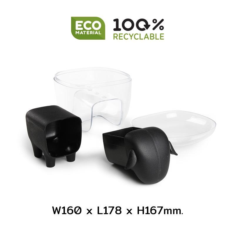 Dóza se zásuvkou SheepShape Container 10227, bílá/průhledná QUALY DESIGN