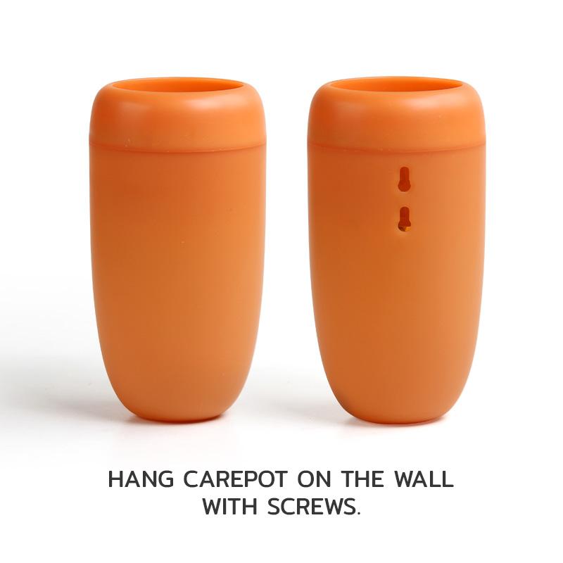 Květináč nástěnný/stolní samozavlažovací Carepot QL10304OR, oranžový QUALY DESIGN