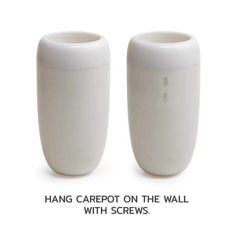 Květináč nástěnný/stolní samozavlažovací Carepot QL10304WH, bílý QUALY DESIGN