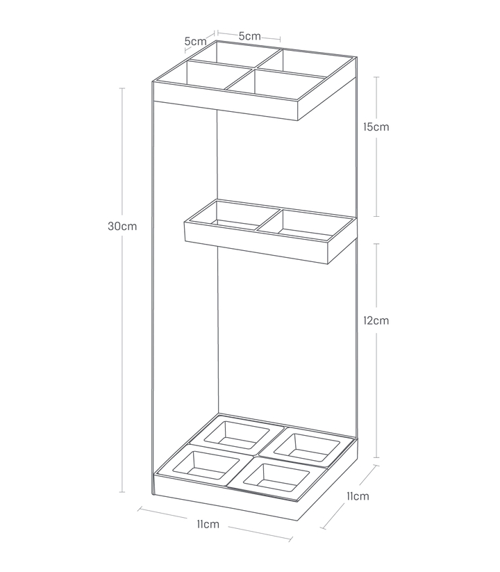 Stojan na 4 deštníky Smart 6718, bílý YAMAZAKI