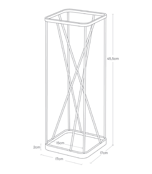 Stojan na 9 deštníků Nine Square 2808, černý YAMAZAKI