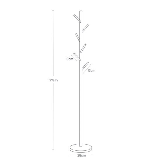 Stojací věšák Plane 2815, černý YAMAZAKI