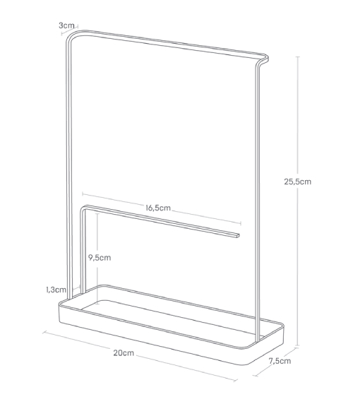 Stojánek na brýle a šperky Tower 6988, černý YAMAZAKI
