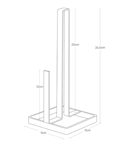 Stojan na papírové utěrky Tower 6782, černý YAMAZAKI