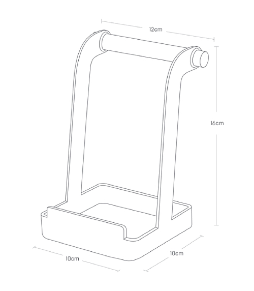 Stojánek na pokličku a vařečku Tosca 2423, bílý YAMAZAKI