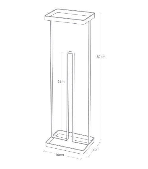 Stojan na toaletní papír Tower 7740, černý YAMAZAKI