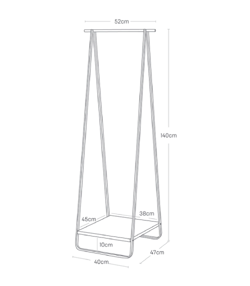 Věšák na ramínka Tower 2297, bílý YAMAZAKI