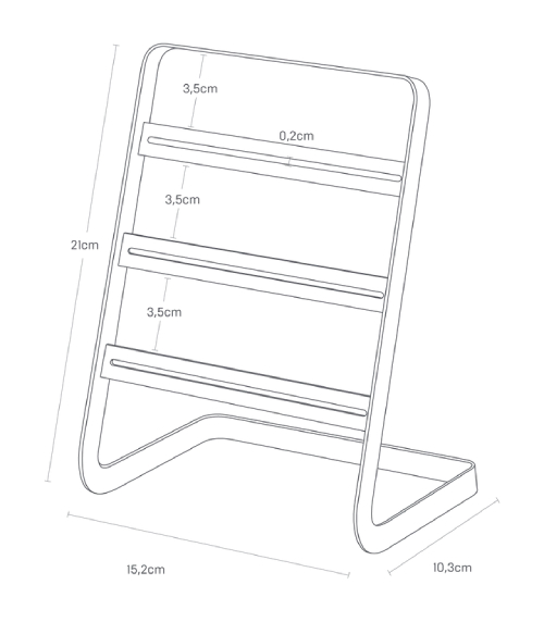 Stojánek na náušnice Tower 2491, černý YAMAZAKI