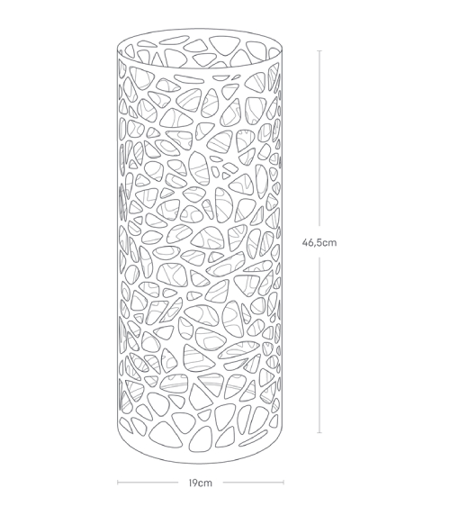 Stojan na deštníky Nest 6321, kulatý, bílý YAMAZAKI