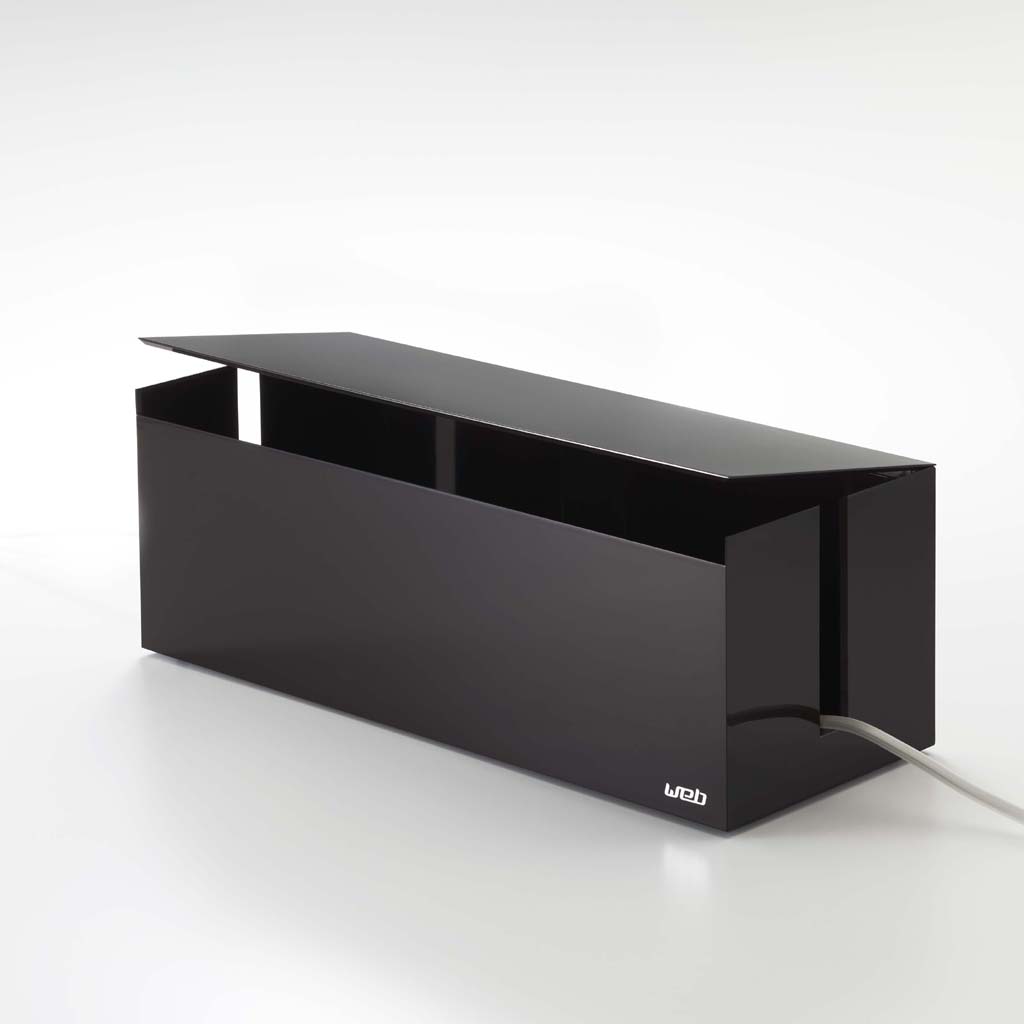 Box na kabely a nabíječky Web 2708, hnědý YAMAZAKI